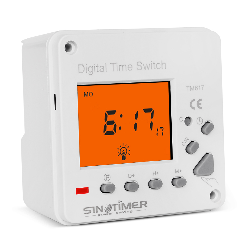 SINOTIMER 220V LCD Digital Programmable Control Power Timer Switch
